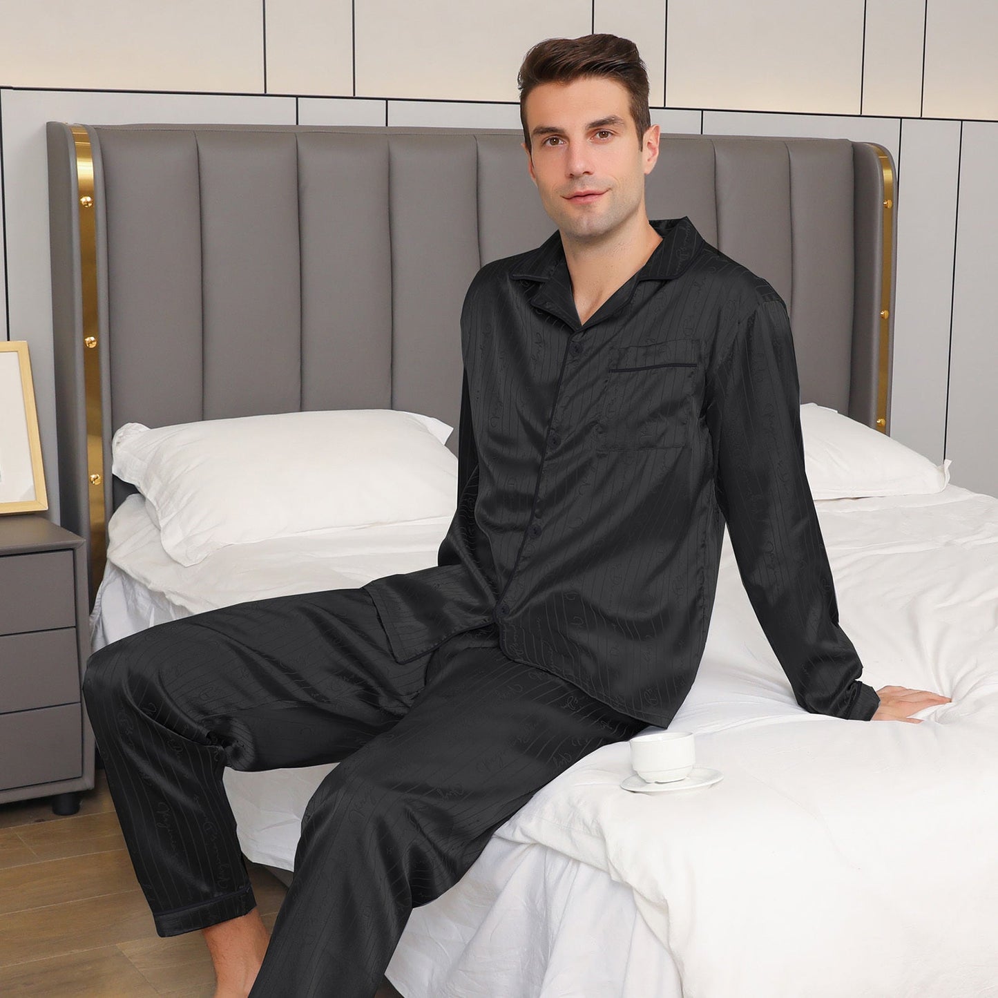 Ice Silk Men's Pajama Set