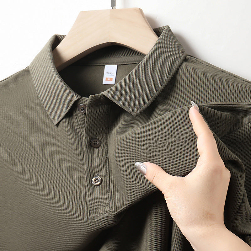 Men's Lapel Short Sleeve Business Half Sleeve