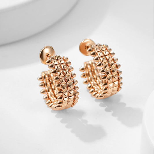 Earrings CNC Affordable Luxury Fashion Personality Design Rhombus Couple Advanced Ear Studs