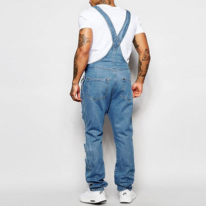 Fashion Men's Sling Denim Romper