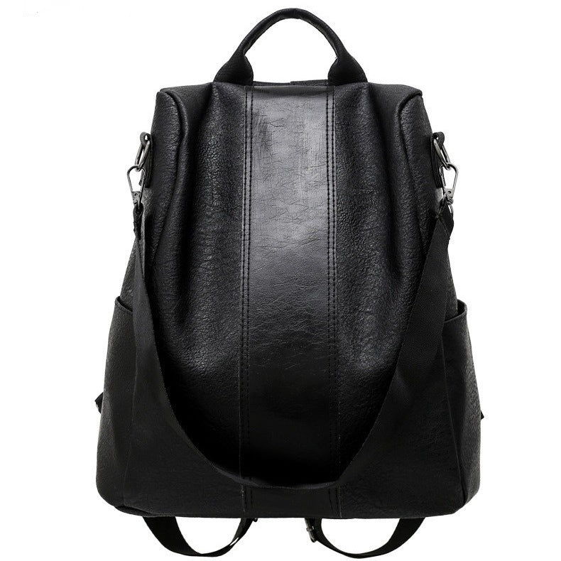 Stylish PU Leather Zipper Backpack for Women