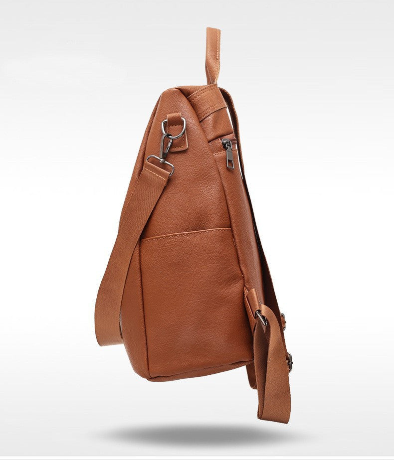 Stylish PU Leather Zipper Backpack for Women