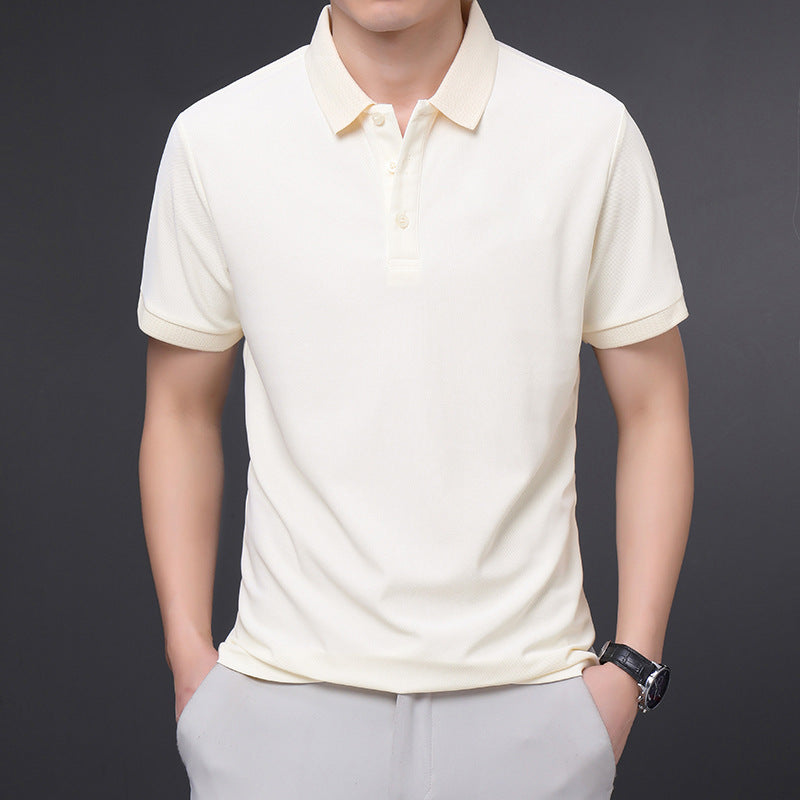 Men's Lapel Short Sleeve Business Half Sleeve