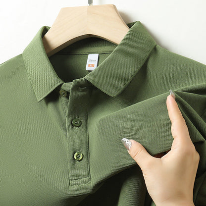 Men's Lapel Short Sleeve Business Half Sleeve